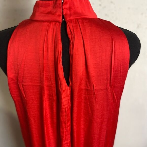 # 135 MANGO Poppy Satin Bow Neck Halter Mini Dress - Picture 7 of 8